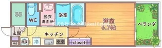 ラグゼ三国駅前【6階】の間取り