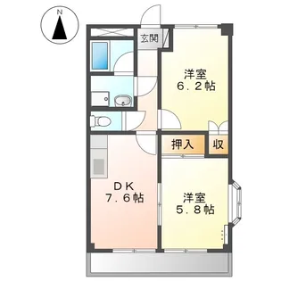 アルビナハイム【1階】の間取り