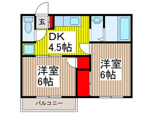 メゾンドボヌ-ルA棟【2階】の間取り