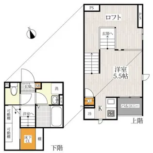 CB香椎フィオーレ【2階】の間取り