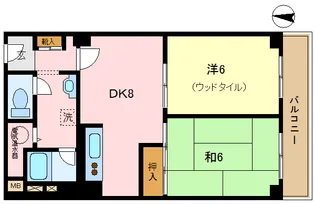 ライオンズマンション池田山【4階】の間取り