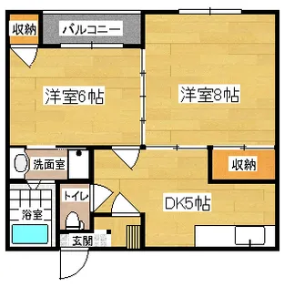 長田ハイツ【2階】の間取り