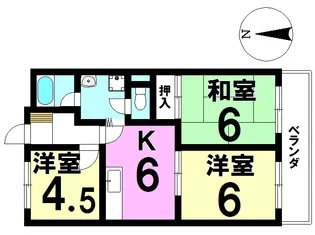サニーハイツ本郷【1階】の間取り