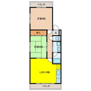 岐阜県大垣市鶴見町【マンション】の間取り