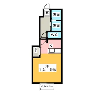 ゼファー徳重【1階】の間取り