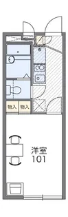 レオパレスレイヒルズ【1階】の間取り