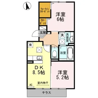 サンストロベリー B棟【1階】の間取り