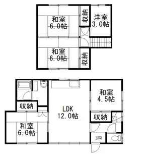 北海道釧路市大楽毛西1【一戸建】の間取り