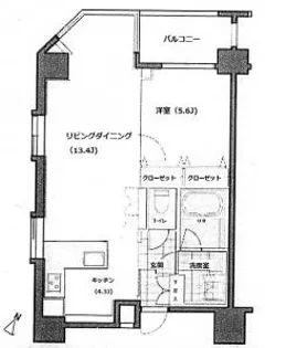 アクサスジーベック秋葉原【14階】の間取り