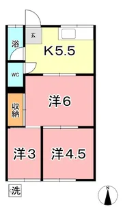 野田マンション B【2階】の間取り