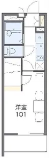 レオパレスチェリービレッジ【3階】の間取り