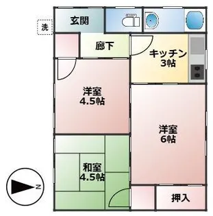 愛媛県松山市空港通1【一戸建】の間取り