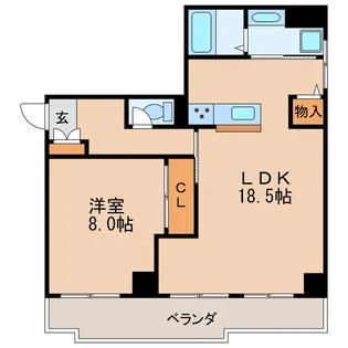 Jスクエア高岳【6階】の間取り
