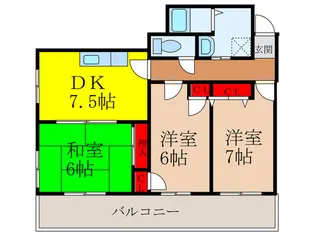 ト-シンコ-ポ川西【2階】の間取り
