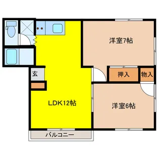 コーポ若山【2階】の間取り