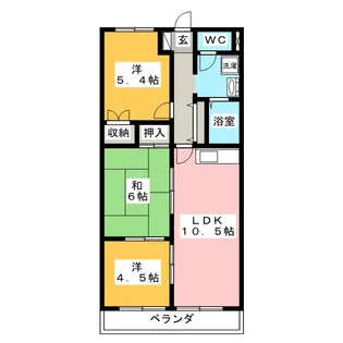 ハイツプロバンス【1階】の間取り