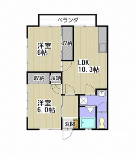 ジュネパレス【2階】の間取り