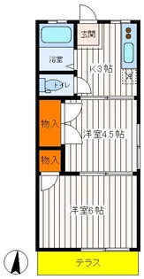 東京都立川市富士見町4【アパート】の間取り
