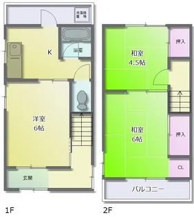 大阪府八尾市久宝園3【一戸建】の間取り