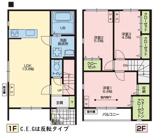 茨城県つくば市谷田部【一戸建】の間取り