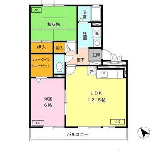 リビングタウン梅美台B【3階】の間取り