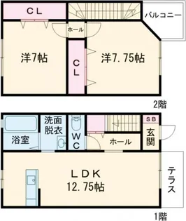 新潟県三条市南四日町2【アパート】の間取り