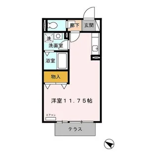 クレール草薙【1階】の間取り