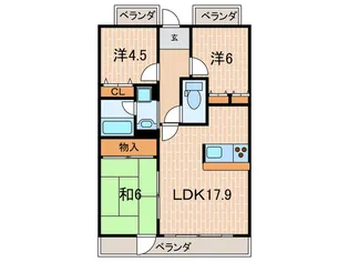 スタイルキュ-ブ001本館【2階】の間取り