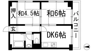 ウネサマンション【2階】の間取り