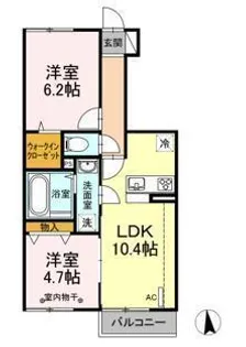 ガーデンベルイ-スト【1階】の間取り