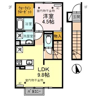 ボヌール アバンセ【2階】の間取り