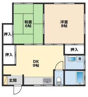 第2石勝アパート【1階】の間取り