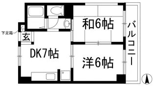 高木マンション【5階】の間取り