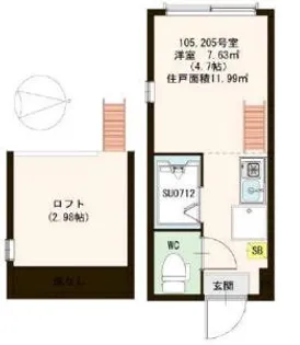 東京都足立区日ノ出町【アパート】の間取り