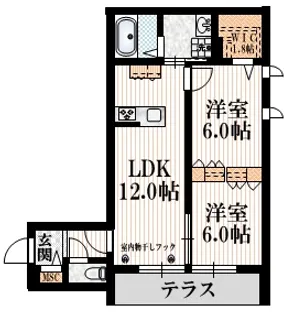 神奈川県川崎市多摩区菅6【マンション】の間取り