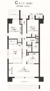 ひかるコート横浜【7階】の間取り