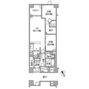 ファインレジデンス三田【4階】の間取り