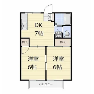 プレジールつるた【2階】の間取り