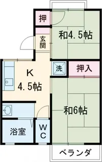 サンハイツ(大和郡山市)【2階】の間取り