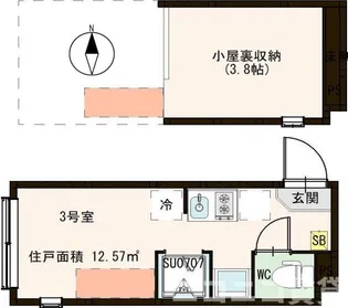 東京都足立区柳原2【アパート】の間取り