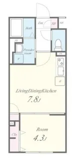 FLレジデンス新宿III【4階】の間取り