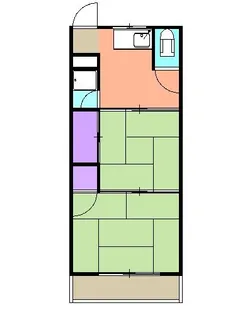第一クヌギバシコーポ【2階】の間取り