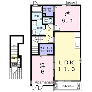プロスパー I【2階】の間取り
