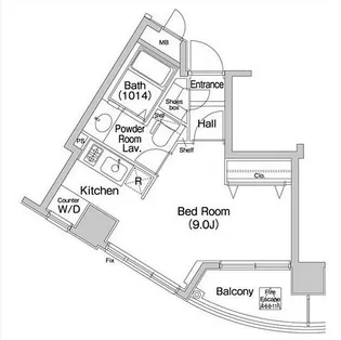 東京都港区虎ノ門3【マンション】の間取り