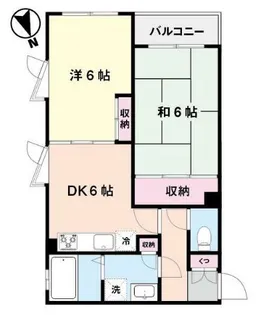 2DKの間取り画像