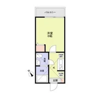 アザーレ・キュリオス横浜【2階】の間取り