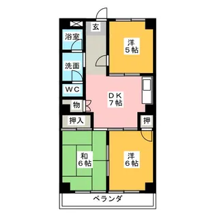 スカイハイツ森孝【2階】の間取り