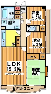 ガーデンコート仙川【2階】の間取り