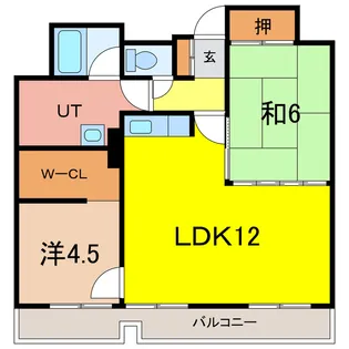ロジェラフォーレ【2階】の間取り