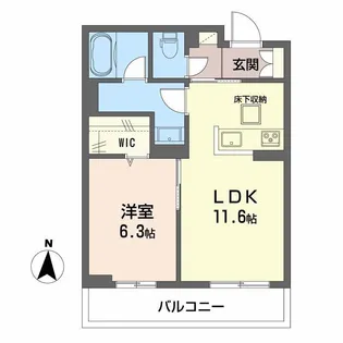 サンフェリーチェII【1階】の間取り